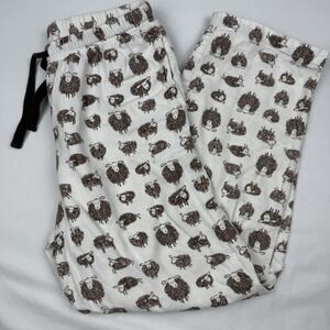 Sleep Sense Portuguese Flannel White Sheep Printed Pajama Bottoms Women's XS